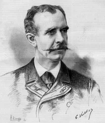 1888年にアームチェア27でアカデミー・フランセーズに選出されたポール・ガブリエル・オテナン・ドーソンヴィル伯爵（1843-1924）の肖像。
