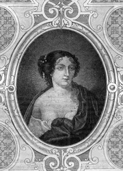 西洋のインペラートル、クネゴンデ（975-1039）の肖像。モーリス・ラシャトレ著「Histoire des Papes-Rois-Queen and Empereurs a travers les centuries」に掲載された版画。