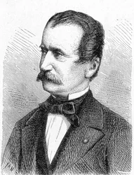 1896年に出版された「科学のアルバム」に掲載されたオーストリアのエンジニア、エンガースの肖像。