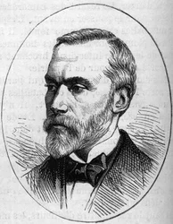 フランスの彫刻家、ウジェーヌ・ギヨーム（1822-1905）の肖像。1874年5月2日付「Le Monde Illustré」890号に掲載されたエングレーヴィング。