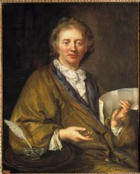 フランソワ・クープラン（1668-1733）（クープラン・ル・グランと呼ばれた）の肖像。17世紀の匿名の絵画。油彩・キャンバス、90×73cm。- フランソワ・クープラン（1668-1733）の肖像（大クープランと呼ばれたフランスの作曲家・オルガン奏者）。