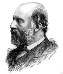 ジョインヴィル公フランソワ・フェルディナン・フィリップ（1818-1900）の肖像。1886年6月26日付「Le Monde Illustré」に掲載されたエングレーヴィング。