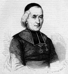 モンペリエのエヴェック、フランソワ・ジョセフ・ル・ブロティエ（1799-1885）の肖像。10月26日付「Le Monde Illustré」237号に掲載された図版