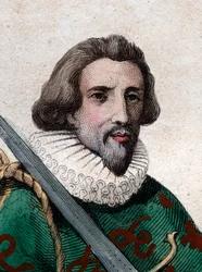 フランソワ・ド・ボン、レスディギエール公爵（1543-1626）、フランスの兵士、フランスの巡査の肖像。