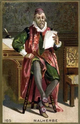 フランソワ・ド・マルヘルベ（1555-1628）の肖像。19世紀のカラーリトグラフ。