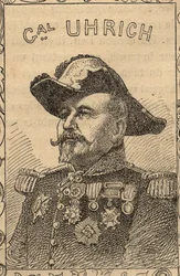 フランス人将軍ジャン＝ジャック・ウーリッヒの肖像 - 1870-71年（エングレーヴィング）