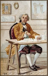 フランスの建築家ジェルマン・スフロ（1713-1780）の肖像。