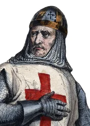 フランク人騎士で第1回十字軍の指導者の一人、ゴドフロワ・ド・ブイヨンの肖像 (1061-1100)。