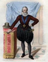 フランス国王アンリ4世（1553-1610）の肖像。