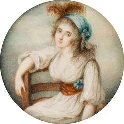ホンの肖像画。 ルーシー・ビング、c.初代ブラッドフォード伯爵夫人 (1766-1844)、c.1786-1844 (キャンバスに油彩)