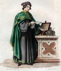 フランスの商人、ジャッククール（1395-1456）の肖像画。