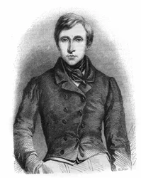 フランスの詩人、Jean Auguste Pelage Brizeux（1803-1858）の肖像。