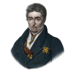 Jean Baptiste (Jean-Baptiste), Comte de Villele (1773-1854), フランスの政治家の肖像。Louis de Cormenin Timonの "LIBRE DES SPORERS "に掲載されています。1842.個人のコレクション。