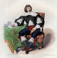 フランス人作家、ジャンルイグエズドゥバルザック（1597-1654）の肖像。