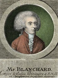 ジャン・ピエール（Jean-Pierre）・ブランシャール（1753-1809）の肖像（フランスの飛行機乗り）。