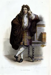 Jean de La Bruyere, フランスの作家・道徳家（1645-1696）の肖像（Ed.Mennechet, "Le Plutarque francais" (フランス語のプルタルク)