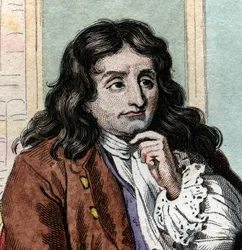 ジャンドラフォンテーヌ（ラフォンテーヌ）（1621-1695）の肖像、フランスのファビスト、詩人。