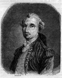 ドイツの人類学者・生物学者であるJohann Friedrich Blumenbach（1752-1840）の肖像。1852年のエングレーヴィング。