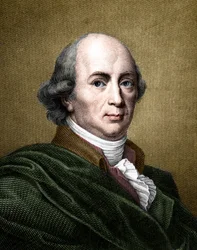 ヨハン・ゴットフリート・ヘルダー（1744-1803）の肖像ドイツの哲学者および作家。 （後の着色）