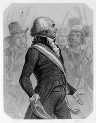 フランスの政治家であるJérome Pétion de Villeneuve（1756-1794）の肖像。ラマルティーヌの「ジロンダンの歴史」では