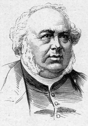 フランスの小説家、批評家、学者であるジュール・ジャナン（1804-1874）の肖像。1874年3月14日付「Le Monde Illustré」883号に掲載された版画。
