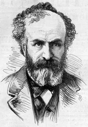 フランスの天文学者、ジュール・ジャンセン（1824-1907）の肖像、太陽の突起物を観測する方法。9月26日付「Le Monde Illustré」911号に掲載された図版