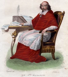 ジュールマザラン（1602〜1661年）、フランスのイタリアの枢機卿、外交官、および政治家の肖像画。