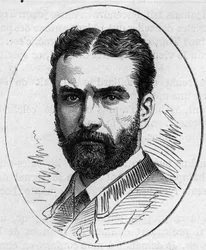 フランスの画家、レオン・ボナ（1833-1822）の肖像。1874年5月2日付「Le Monde Illustré」890号に掲載されたエングレーヴィング。