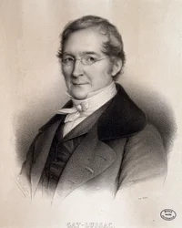 ルイ＝ジョゼフ・ゲイ＝リュサック（Louis Joseph Gay-Lussac）（1778年～1850年）の肖像画、フランスの化学者、物理学者。19世紀のエングレーヴィング。パリ・エコール・ポリテクニーク図書館蔵