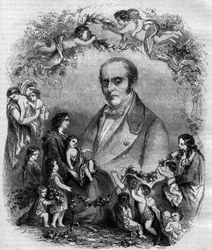 フランスの医師、ルイ・ブノワ・ゲルサン（1777-1848）の肖像。