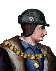 フランス国王ルイ11世（1423-1483）の肖像。