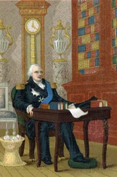 フランス国王ルイ18世（1755-1824）の肖像。