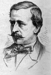 フランスのエッセイスト、学者であるルイ・ド・ロメニー（1815-1878）の肖像。1874年3月14日付「Le Monde Illustré」883号に掲載された版画。