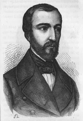 フランスの政治家M.de Falloux（1811 - 1886）の肖像。アンリ・マルタンの『フランス史』からのエングレーヴィングである。19世紀