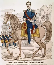 ナポレオン3世の肖像 - 国民の代表、フランス共和国大統領。(Charles Louis Napoleon Bonaparte) (1808 - 1873)。脊椎のイメージ。