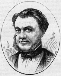 フランスの建築家、ポール・アバディ（1812-1884）の肖像。1874年5月2日付「Le Monde Illustré」890号に掲載されたエングレーヴィング。