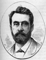 フランスの彫刻家、ポール・デュボア（1829-1905）の肖像。1874年5月2日付「Le Monde Illustré」890号に掲載されたエングレーヴィング。