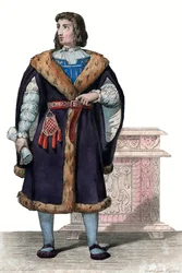 Philippe de Commines（Commynes or Comines）（1447-1511）、フランス人作家、外交官の肖像。