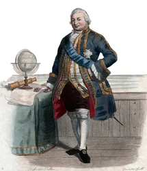 フランス提督、サフラン（1729-1788）の執行官、ピエールアンドレドスフランドサントロペの肖像。