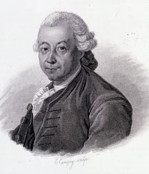 フランスの探検家、ピエール・ペッパー（1719-1786）の肖像 - "Portraits of useful men "より