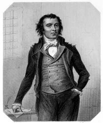 フランスの政治家、Pierre Victurien Vergniaud（1753-1793）の肖像。ラマルティーヌ著「ジロンダンの歴史」より