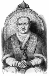 教皇グレゴワール16世（Bartolomeo Alberto Cappellari Pape）の肖像（Gregorius XVIまたはGregorio XVIの名で