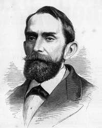 コロンビア大統領、ラファエル・ウェンセスラオ・ヌニェス・モレド（1825-1894）の肖像。6月5日付「Le Monde Illustré」1210号に掲載された図版