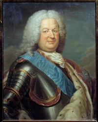 スタニスラス・レスチンスキ（1677-1716）の肖像 ポーランド王、ロレーヌ公爵、バー フランス派の絵画。18世紀。日 0,76x0,6 m