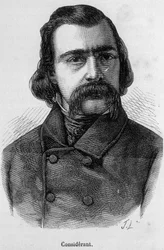 ヴィクトル・リシタルの肖像（1808～1893）フランスの哲学者・経済学者-アンリ・マルタン著『フランス史』所収