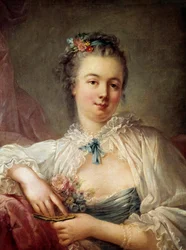 女性の肖像 18世紀のフランス派の絵画 パリ、コニャック美術館 ジェイ