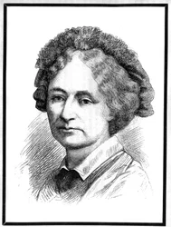 シャンボール伯爵夫人（1817-1886）（マリー・テレーズ・ベアトリクス・ガエタン・オブ・ハプスブルク＝ロレーヌ（ハプスブルク＝ロレーヌ）、オーストリア大公夫人、モデーン公妃）の肖像。1886年4月3日付「Le Monde Illustré」に掲載されたエングレーヴィング。