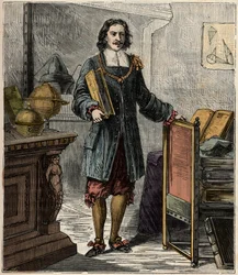 ドイツの技術者・物理学者であるオットー・フォン・ゲリッケ（1602-1686）の肖像 - Portrait of Otto von Guericke (Otto de Guericke)
