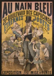 Au Nain Bleuの広告ポスター、1890年頃