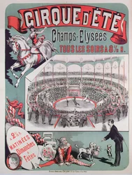 Cirque dEteの広告ポスター、1880年頃